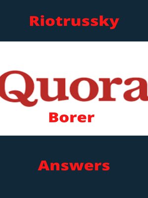cover image of Quora Borer Answers